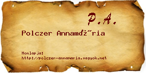 Polczer Annamária névjegykártya